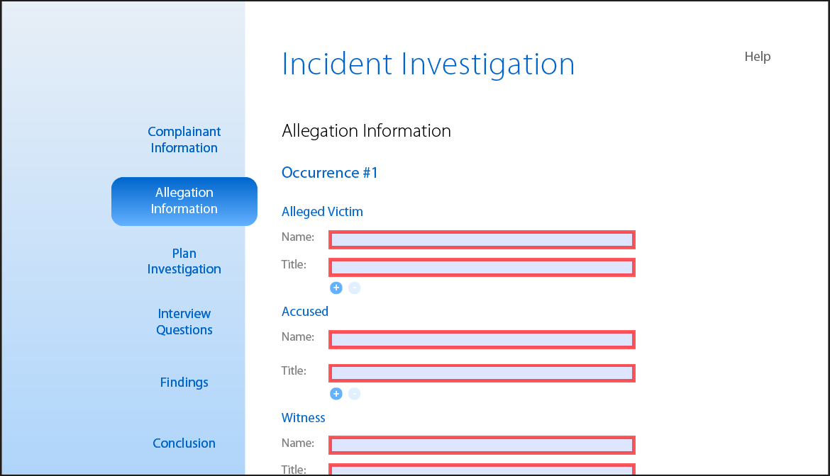 HR Investigation Form (Requires Adobe Reader) HR Investigation Form